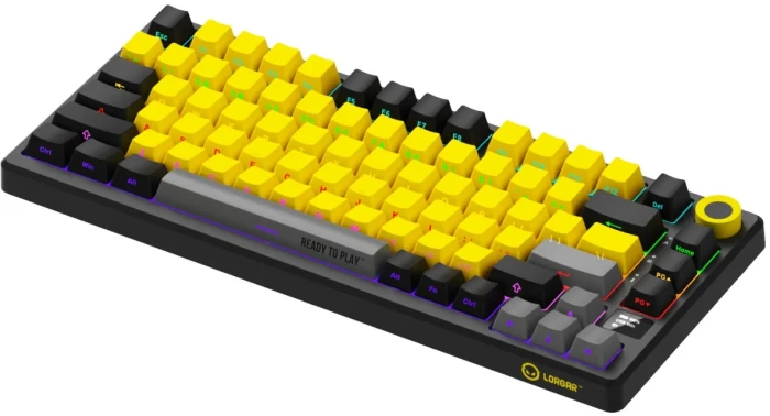 LORGAR KBP7075W Wireless PBT Yellow