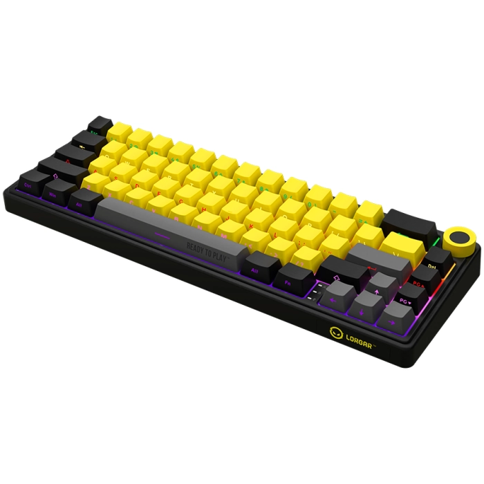 LORGAR KBP70MW Wireless PBT Yellow