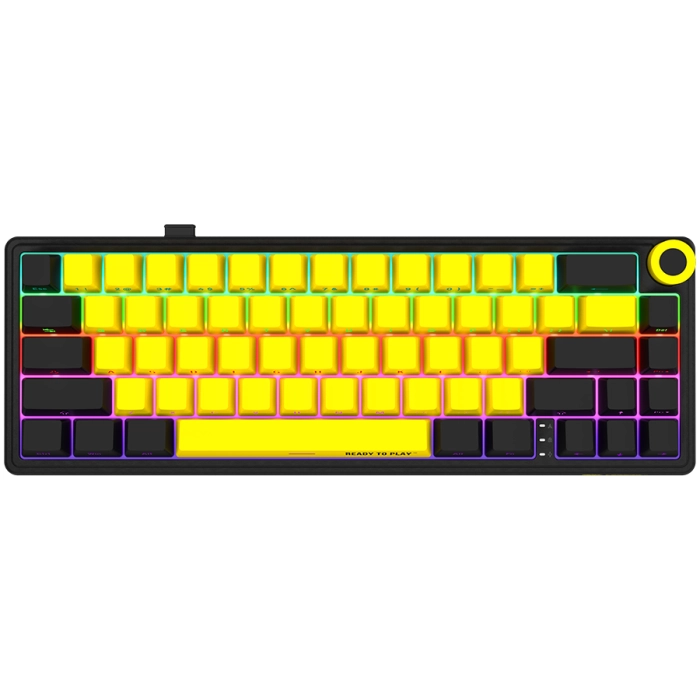 LORGAR KBP70MW Wireless PBT Yellow