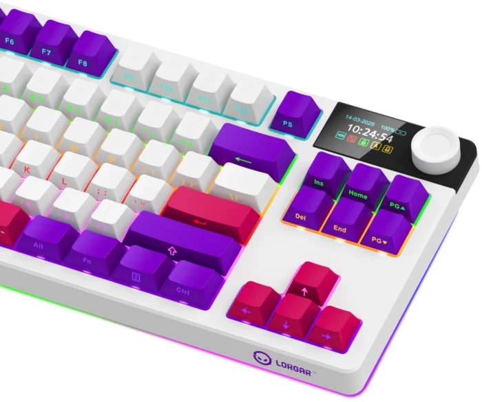 LORGAR KBP70TKLW Wireless PBT White