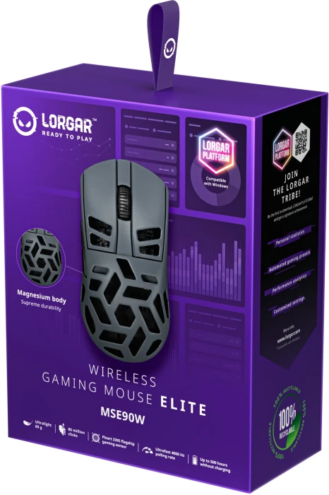 LORGAR MSE90W Magnesium 4K Grey