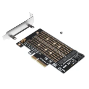 Makki Адаптер M2 SSD NVMe+SATA PCIe 3.0 4x