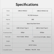 Orico M.2 NVMe - MM2C3-G2-GR