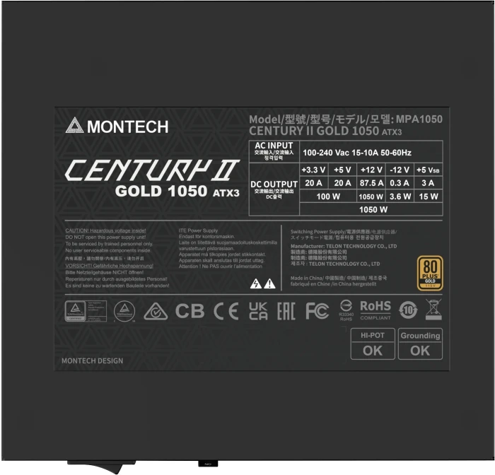 Montech CENTURY II Gold 1050W
