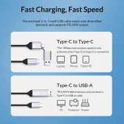 Orico Dock 2 x HDD/SSD 2.5"/3.5" USB-C/A