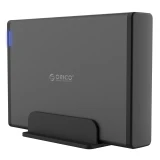 Orico кутия за диск Storage - Case - 3.5 inch Vertical, USB3.0, Power adapter, UASP, black - 7688U3-BK