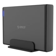 Orico кутия за диск Storage - Case - 3.5 inch Vertical, USB3.0, Power adapter, UASP, black - 7688U3-BK