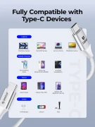 Orico кабел USB C-to-C PD 100W Charging 1.0m White