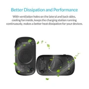 Orico зарядна станция за мобилни устройства Charger Station 220V - 10 x USB 120W black - DUK-10P-EU-BK