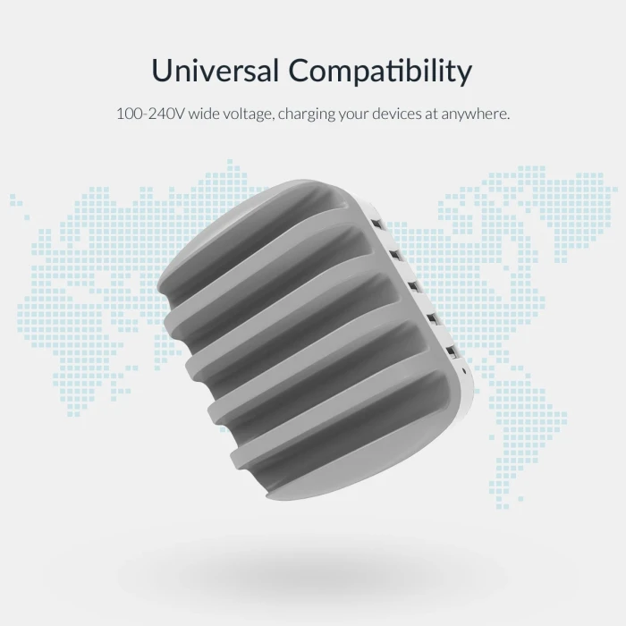 Orico Charger Station 220V - 5 x USB 40W White - DUK-5P-EU-WH