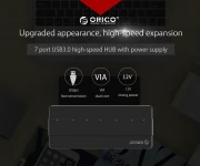 Orico хъб USB3.0 HUB 7 port Black - H7928-U3-V1-BK