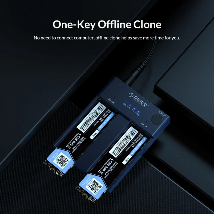 Orico докинг станция Storage - Duplicator for SSD NVMe M.2 - M2P2-C3-C