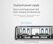 Orico хъб USB3.0 HUB 4 port transparent, 1m cable - MH4U-U3-10-CR