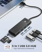 Orico хъб USB3.0 HUB White - 3 x USB3.0, SD, TF