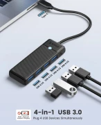 Orico хъб USB3.1 HUB Type-C - 4 x USB3.0 - PAPW4A-C3-015-BK