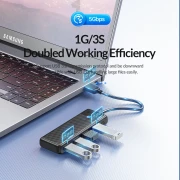 Orico хъб HUB USB3.0 4 port Black - PAPW4A-U3-015-BK