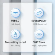 Orico хъб HUB USB3.1 Type-C 4 port - 4 x USB3.0 Black - PW4U-C3-015-BK