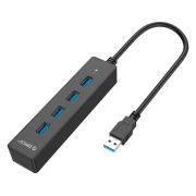 Orico хъб USB3.0 HUB 4 port black - W8PH4-U3-BK