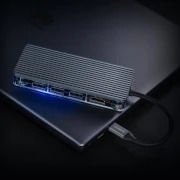 Orico докинг станция Type-C Docking Station Power Distribution 3.0 100W - HDMI, Type-C x 1, USB3.0 x 3, LAN, SD - WB-8P-GY