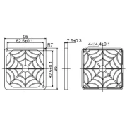 Evercool Филтър Fan Filter Plastic - 92mm