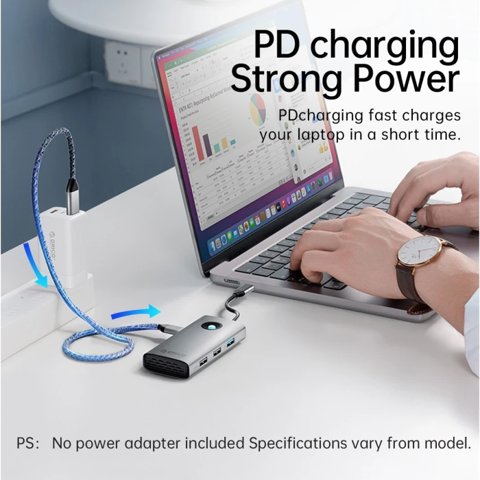 Orico Docking Station PW11-5P-GY-EP - HDMI, USB3.0 x1, USB2.0 x1