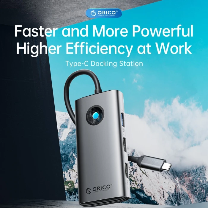 Orico Docking Station PW11-5P-GY-EP - HDMI, USB3.0 x1, USB2.0 x1