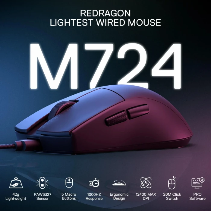 Redragon K1ng 1K M724 Black