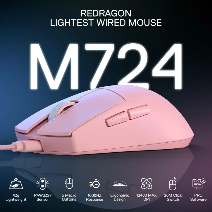 Redragon K1ng 1K M724P Pink