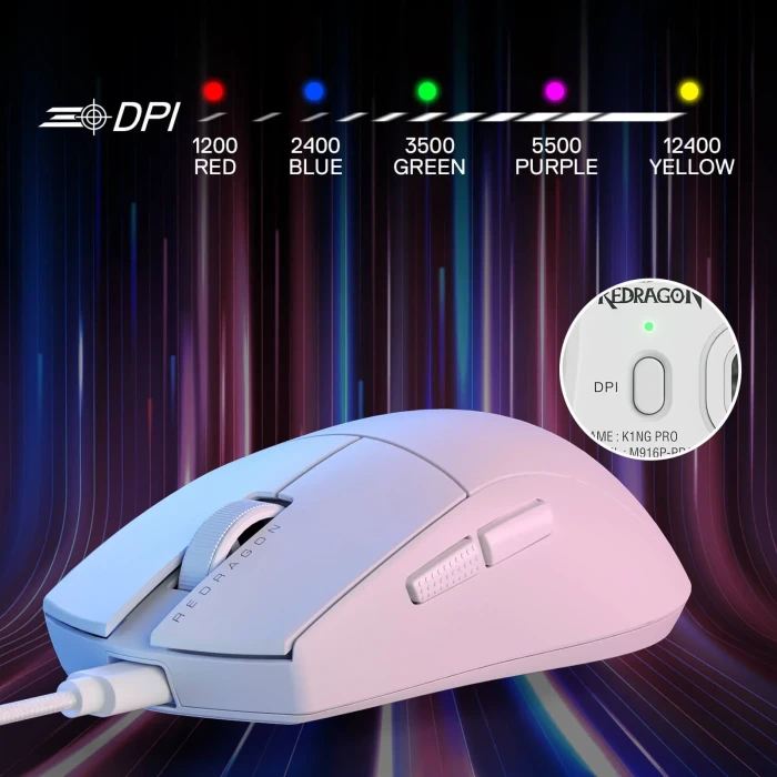 Redragon K1ng 1K M724W White