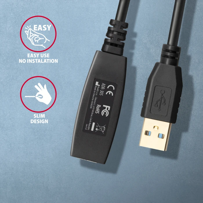 Repeater Удължител USB-A 5Gbps - 5.0m