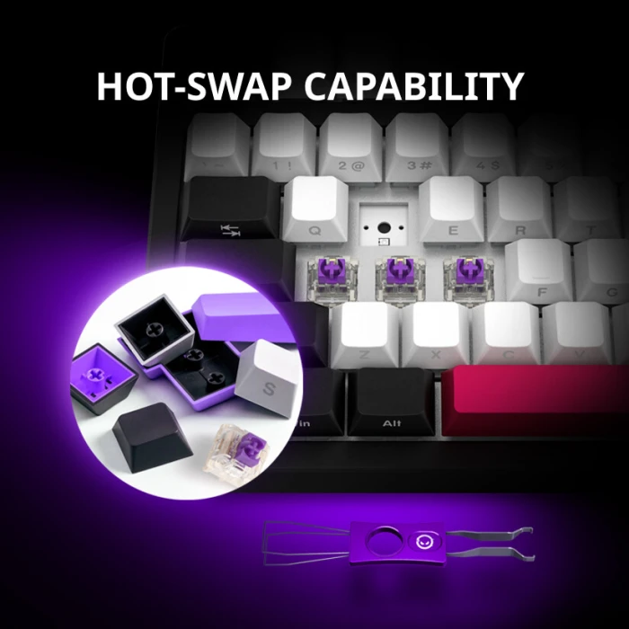 LORGAR KBP70MW Wireless PBT Black