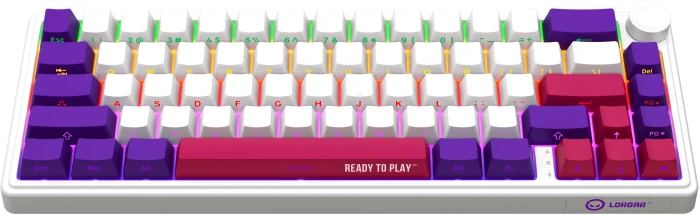 LORGAR KBP70MW Wireless PBT White