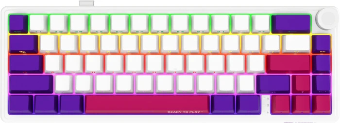 LORGAR KBP70MW Wireless PBT White