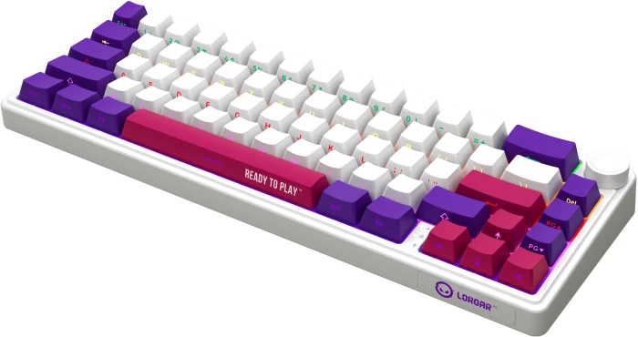 LORGAR KBP70MW Wireless PBT White