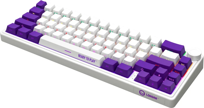 LORGAR KBP70MW Wireless PBT White