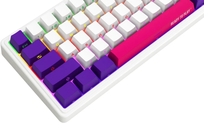 LORGAR KBP70MW Wireless PBT White