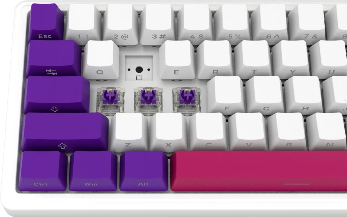 LORGAR KBP70MW Wireless PBT White
