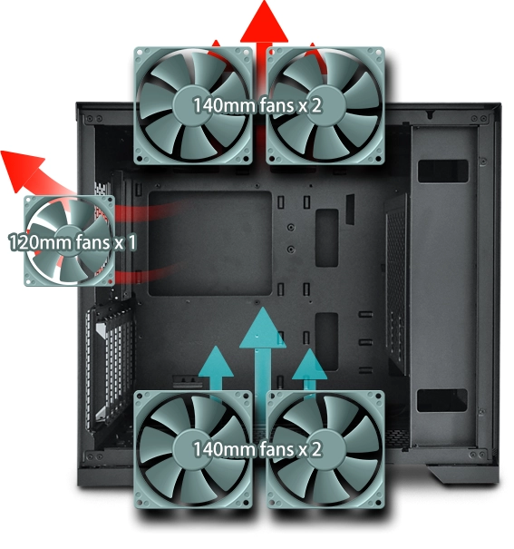 FSP CMT580B Mesh TG Черна