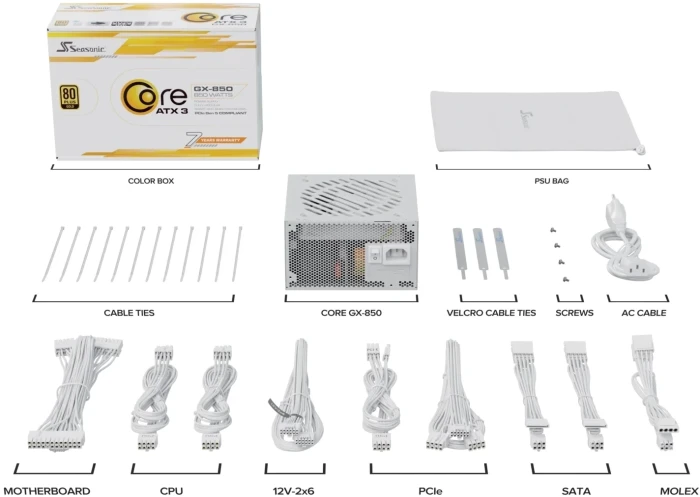 Seasonic CORE GX White 2024 Gold 850W