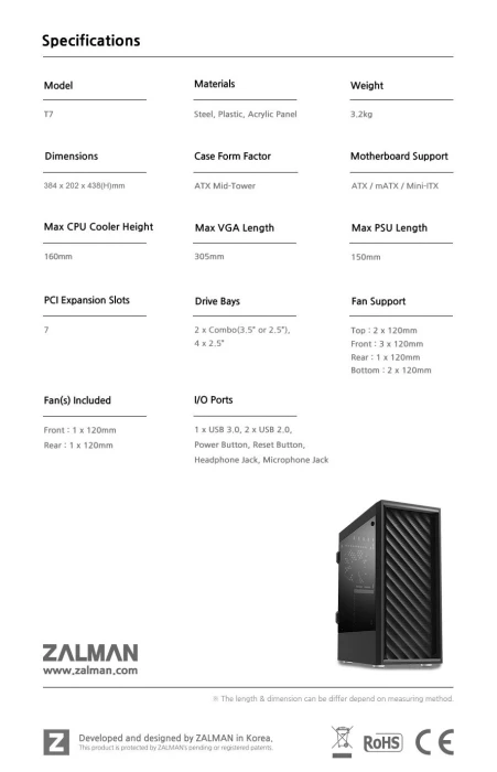 Zalman T7 Black