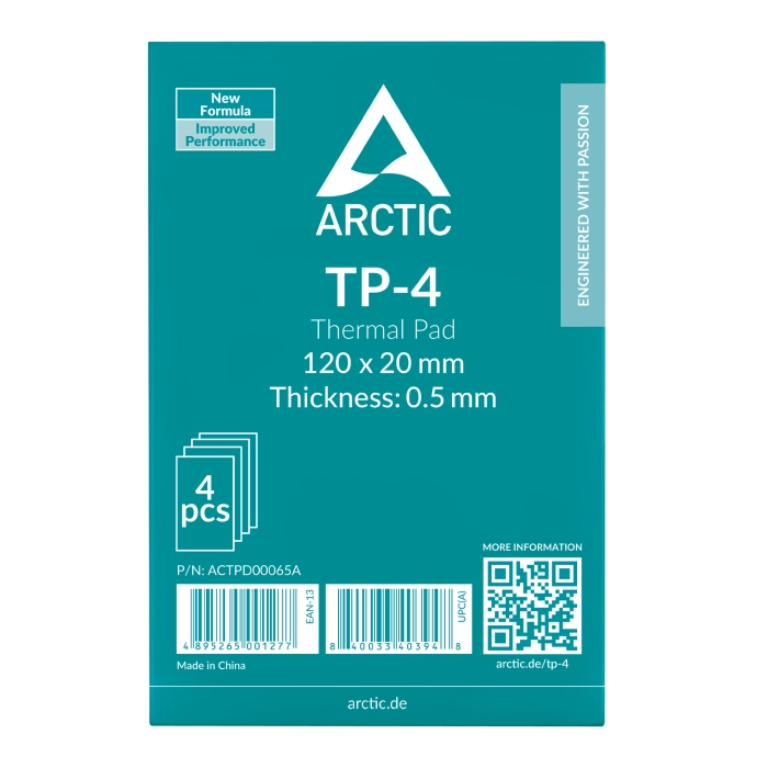 Термопроводящ пад ARCTIC TP-4 - 120x20x0.5 mm 4-Pack