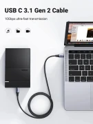 Ugreen кабел USB3.1 Type-C Gen2 M/M US355, 10Gbps, 100W, 5A, 1m - 80150