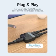 Vention Разклонител превключвател HDMI 2.0 Switcher/Splitter 2-Port Bi-Direction 4K Black - AKOB0