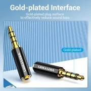 Vention адаптер Adapter Audio 3.5mm M / 2.5mm F  Black Metal - BFBB0