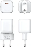 Vention Универсално зарядно за стена Charger Wall GaN - USB Type-C 30W White - FAKW0-EU