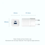 Vention зарядно QC3.0 + PD Type-C 30W