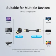 Vention Адаптер Adapter HDMI Right Angle 270 Degree M/F - AINB0