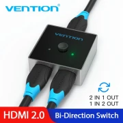 Vention Разклонител превключвател HDMI 2.0 Switcher/Splitter 2-Port Bi-Direction - Grey Aluminium - AFLH0