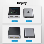 Vention Разклонител превключвател HDMI 2.0 Switcher/Splitter 2-Port Bi-Direction - Grey Aluminium - AFLH0