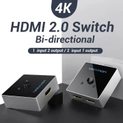 Vention Разклонител превключвател HDMI 2.0 Switcher/Splitter 2-Port Bi-Direction - Grey Aluminium - AFLH0